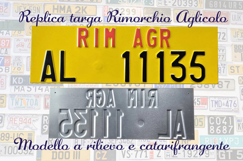 Targa rimorchio agricolo - rimorchio,